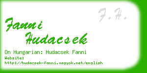 fanni hudacsek business card